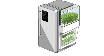 Modern indoor hydroponic garden appliance for smart home kitchens