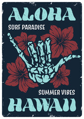 Hawaii surfing with summer vibes