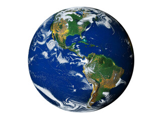 Fototapeta premium earth globe on white background