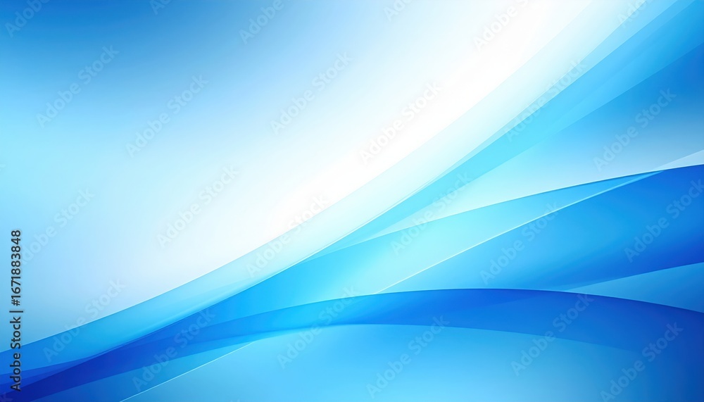 Aufkleber abstract flowing blue wave pattern, evoking serenity and tranquility. soft curves and gradients crea