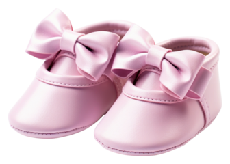 PNG Pair of baby shoe with bow on top footwear white background celebration.