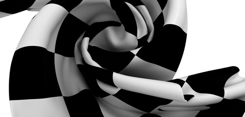 Dramatic black and white checkered flag design. Perfect for racing, sports, or competition themes.