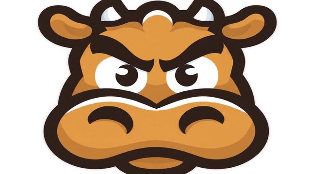 Cartoon cow face graphic design