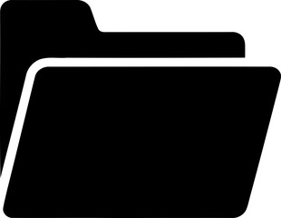 Obraz premium Simple clean folder icon graphic for organization and data storage concepts