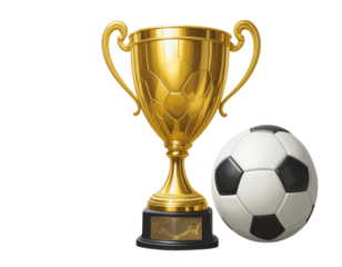  football trophy on Transparent Background