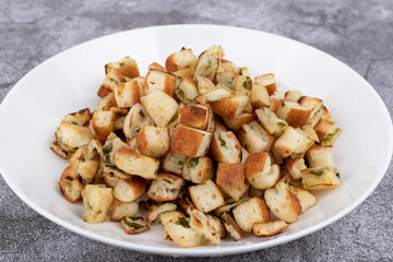 The fried pancakes on the plate