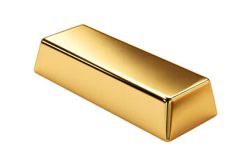  solid gold bar, representing wealth, investment, and financial security isolated on white background