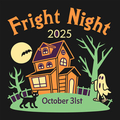 Halloween Fright Night Lettering and Horroor Fest 2025