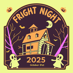 Halloween Fright Night Lettering and Horroor Fest 2025