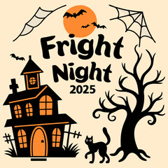 Halloween Fright Night Lettering and Horroor Fest 2025
