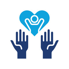 Volunteer Help glyph color icon