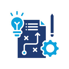Strategic Plan glyph color icon