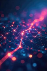 A clean, minimalist image depicting a glowing digital network on a pristine white background, representing the core concepts of information technology and digital connectivity ,  microchip,  graphic