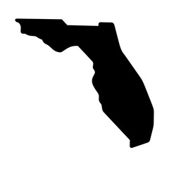 Florida Map Vector Silhouette