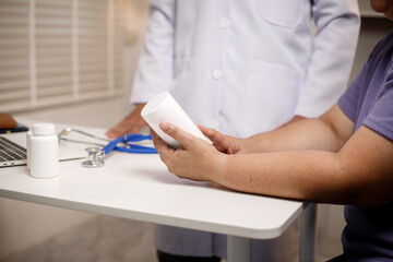 overweight Asian woman consults with a health expert in a private office, discussing wellness, lifestyle changes, and medical advice. The scene reflects guidance, support