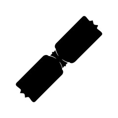 Black and white silhouette of a ticket with jagged edges at end