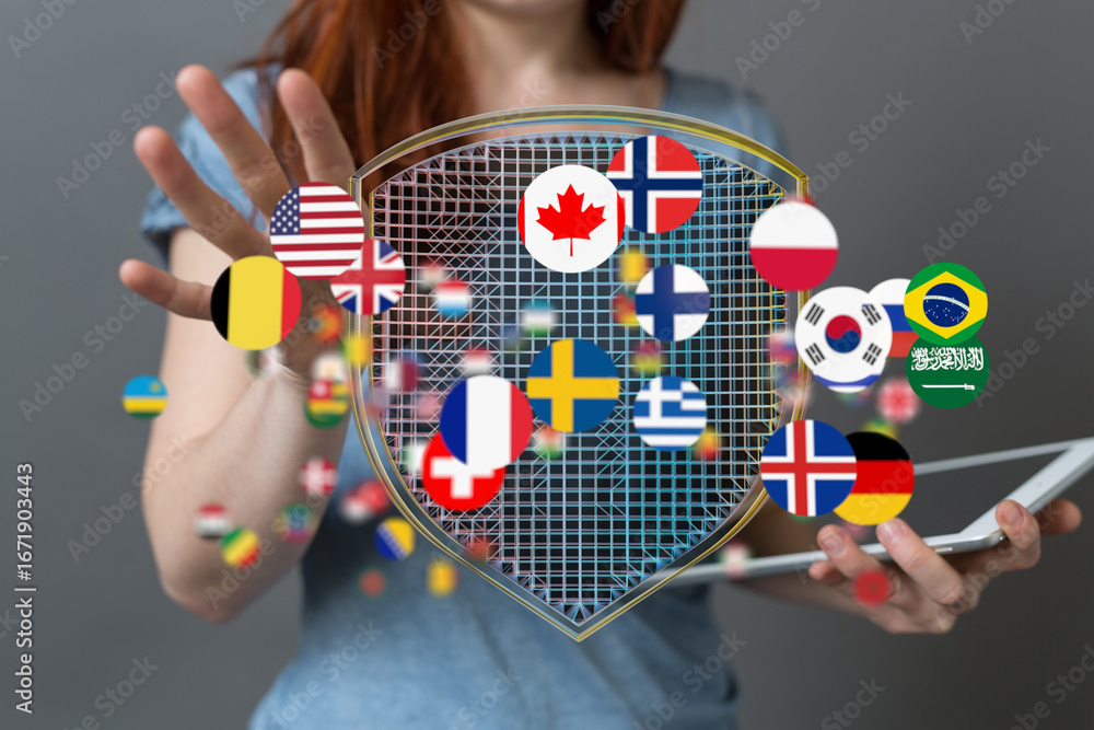Poster secure your data with our comprehensive international cybersecurity solutions. protect your business