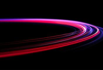 Swirl magic neon light wave twirl vector spiral shiny glow futuristic beam lines curve effect abstract background blue bright color energy flare glitter glowing