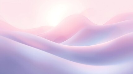 Dreamy Pastel Abstract Background with Flowing Gradient Waves