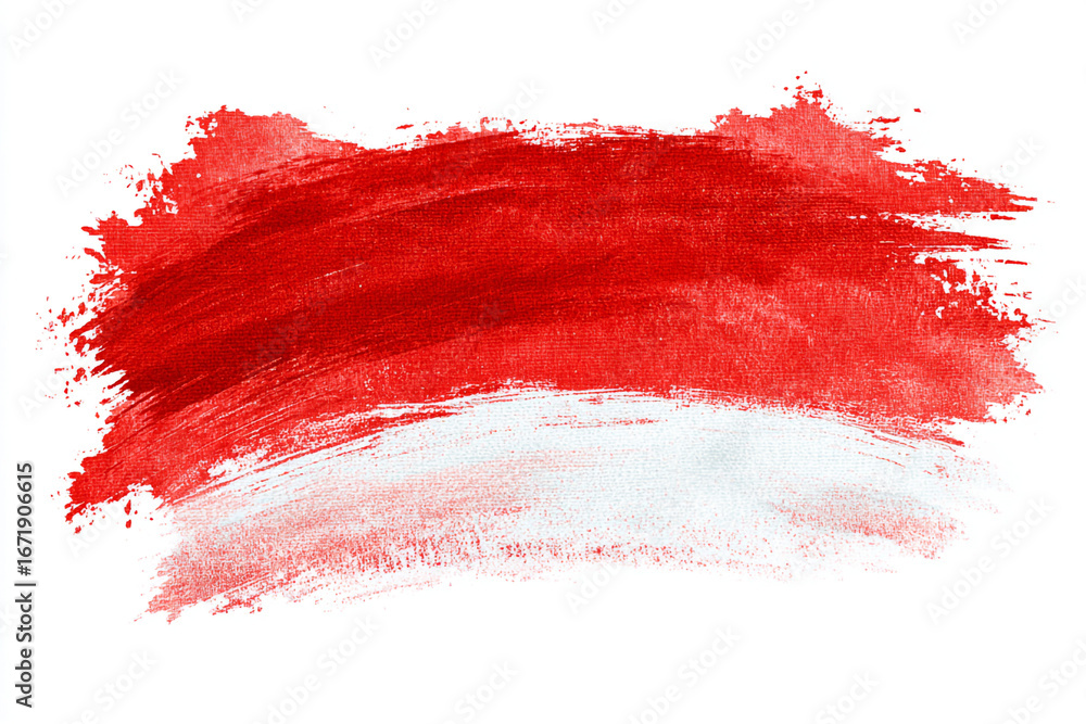 Poster abstract red paint strokes on white background artistic texture design element
