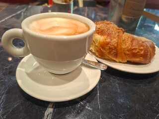coffee and croissant