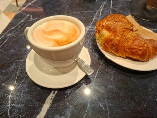coffee and croissant
