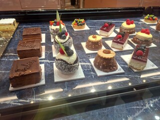 christmas cakes on the table