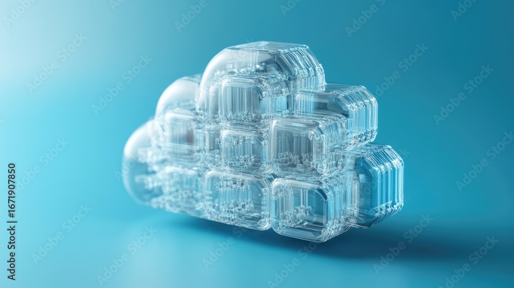 Poster decentralized cloud system for data workflow optimization digital workspace modern technology innova