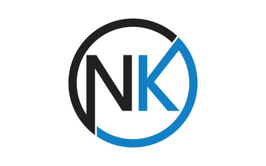 Circle NK Letter Logo Design Service