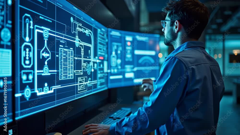 Poster pfas removal concept ,professional data analysis in digital workspace engaging with advanced technol