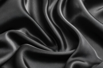 Obraz premium Dark fabric draped softly showing texture and folds luxurious feel