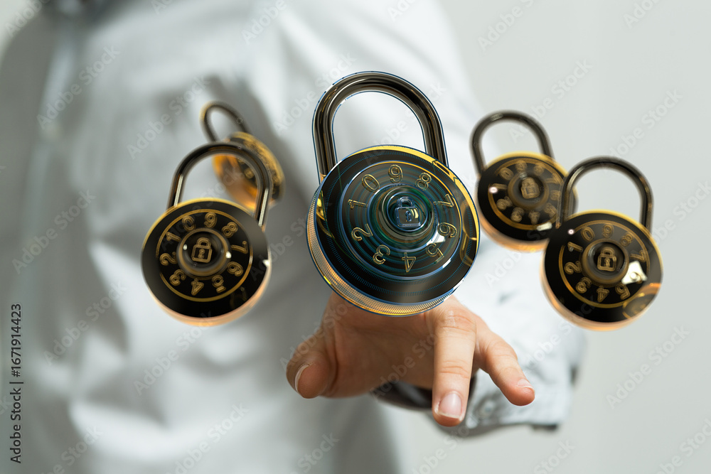 Aufkleber secure your digital assets. learn about password management and encryption for enhanced online safet