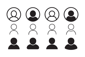 Modern User and Human Profile Icon Collection for Digital Applications vector illustration 