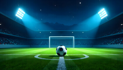 soccer ball on stadium