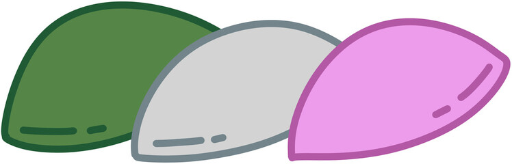 illustration of Korean traditional dessert songpyeon