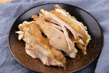 The herb chicken on the plate