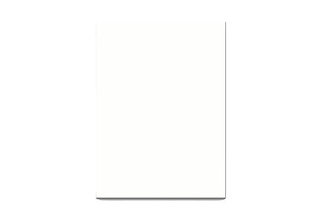 A4 paper mockup vector template with shadow, isolated on a transparent background. Blank white sheet for flyer, poster, or document design. Empty page graphic element.