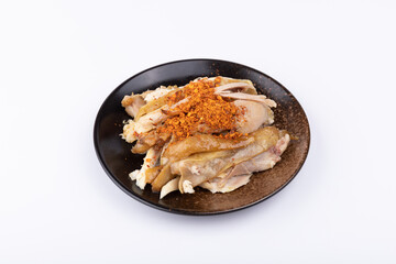 The herb chicken on the plate