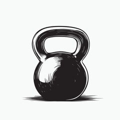 dumbbell on white background