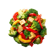 Delicious Tofu and Vegetable Stir-Fry with Bell Peppers and Broccoli