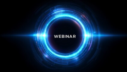 Futuristic Webinar Announcement Background Graphic