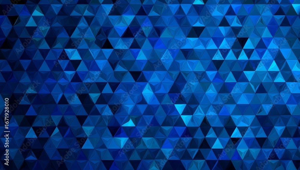 Poster abstract blue geometric triangle pattern background