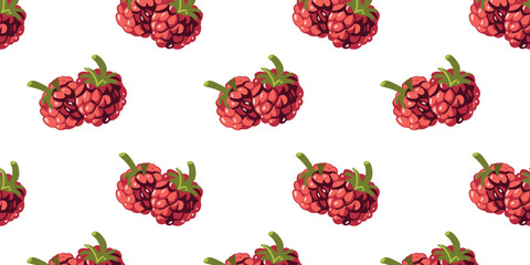 vector illustration seamless pattern colorful forest berries