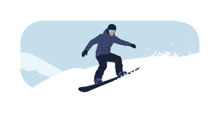 Person Snowboarding Down a Mountain
