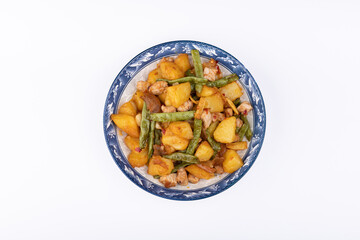 Braised pork with green beans and potatoes