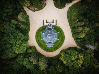 Schwarzenberg tomb Domanín – aerial drone top view  © Tomáš Kopecký