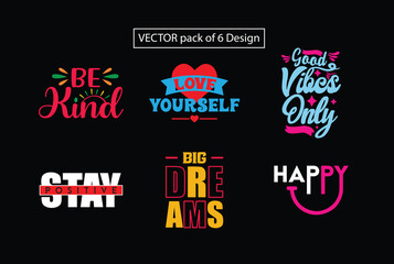 Inspirational Typography Quotes Vector Pack With Printable Files