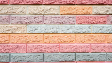 Textured wall of colorful pastel-colored bricks brick wall pink