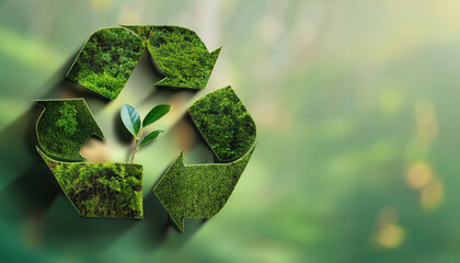 focus on sustainability celebrating world environment day with green symbol of nature conservation