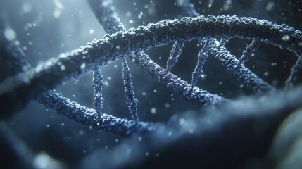 DNA strand, microscopic view, genetic code, science background, medical research